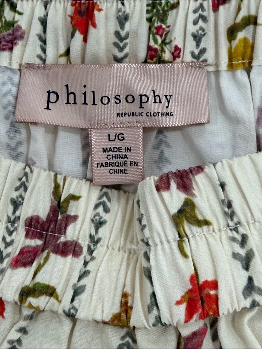 NWT Philosophy Republic Clothing Floral Cotton 2-Piece Skirt Top Set Size Large - Picture 14 of 16